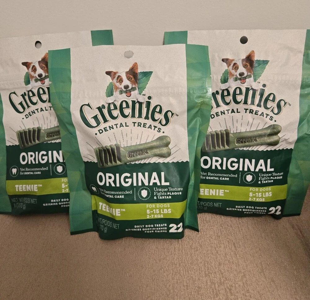 Greenies Teenie Dental Treats – 3 Pack Bundle  Expires Apr 2027